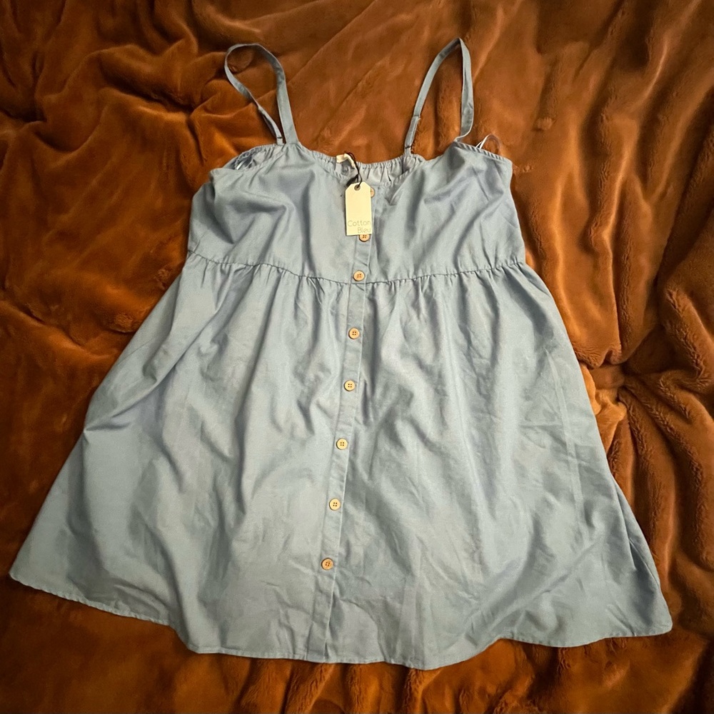 Blue Button-Down Sundress